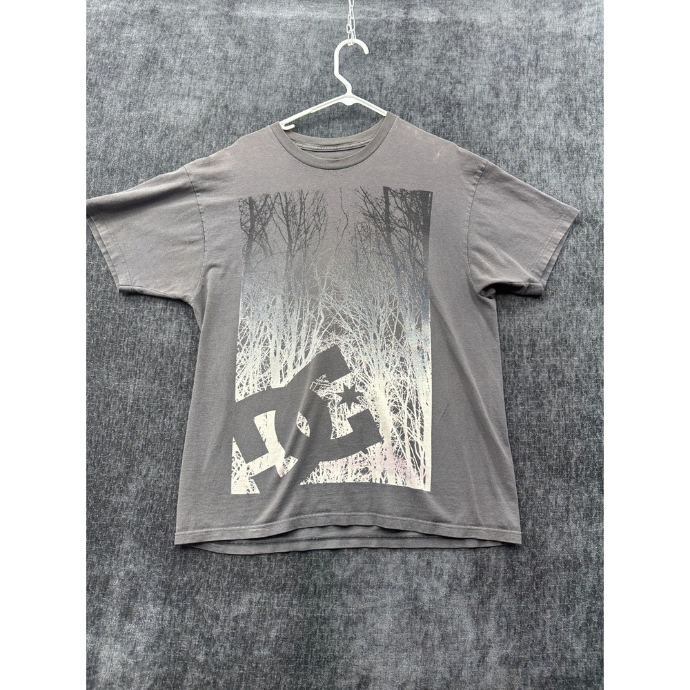 Vintage‎ DC Shoes T Shirt Mens Large Brown Graphic Short Sleeve Retro Casual